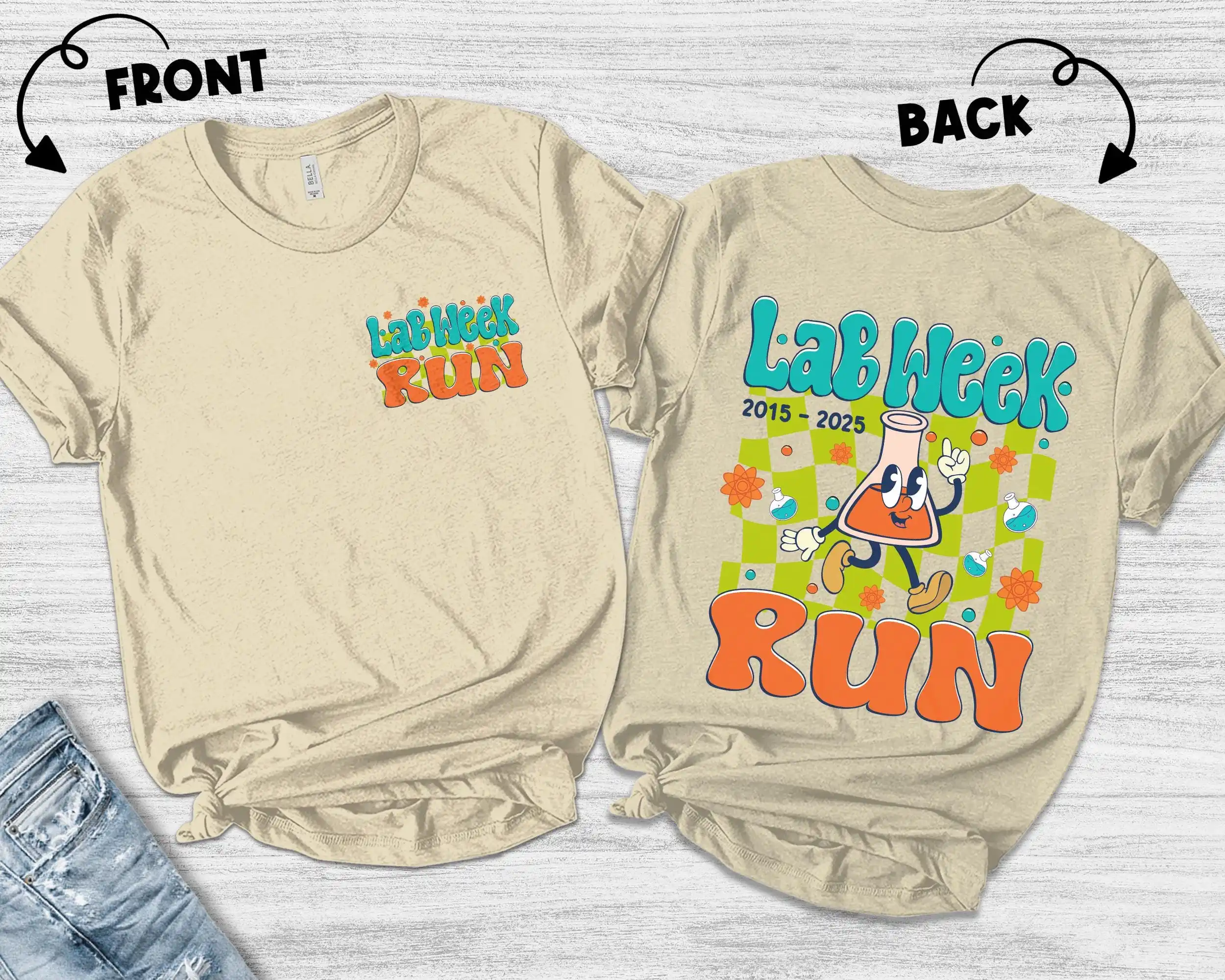 Medical Lab Week 2025 - Retro Lab Week 2025 T-shirt Run