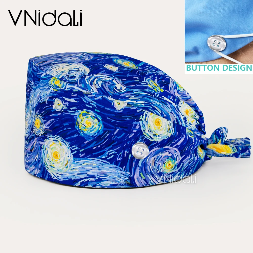 Medical Lab Work - Print Scrubs Hoeden Laboratorium Operator Cap