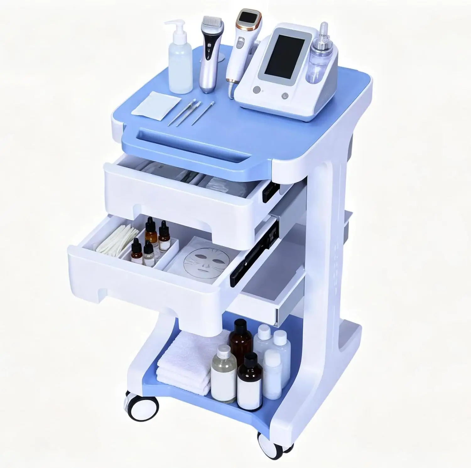 3-laags medische rolwagen met  - Medical Lab Ultrasound recensie en prijs