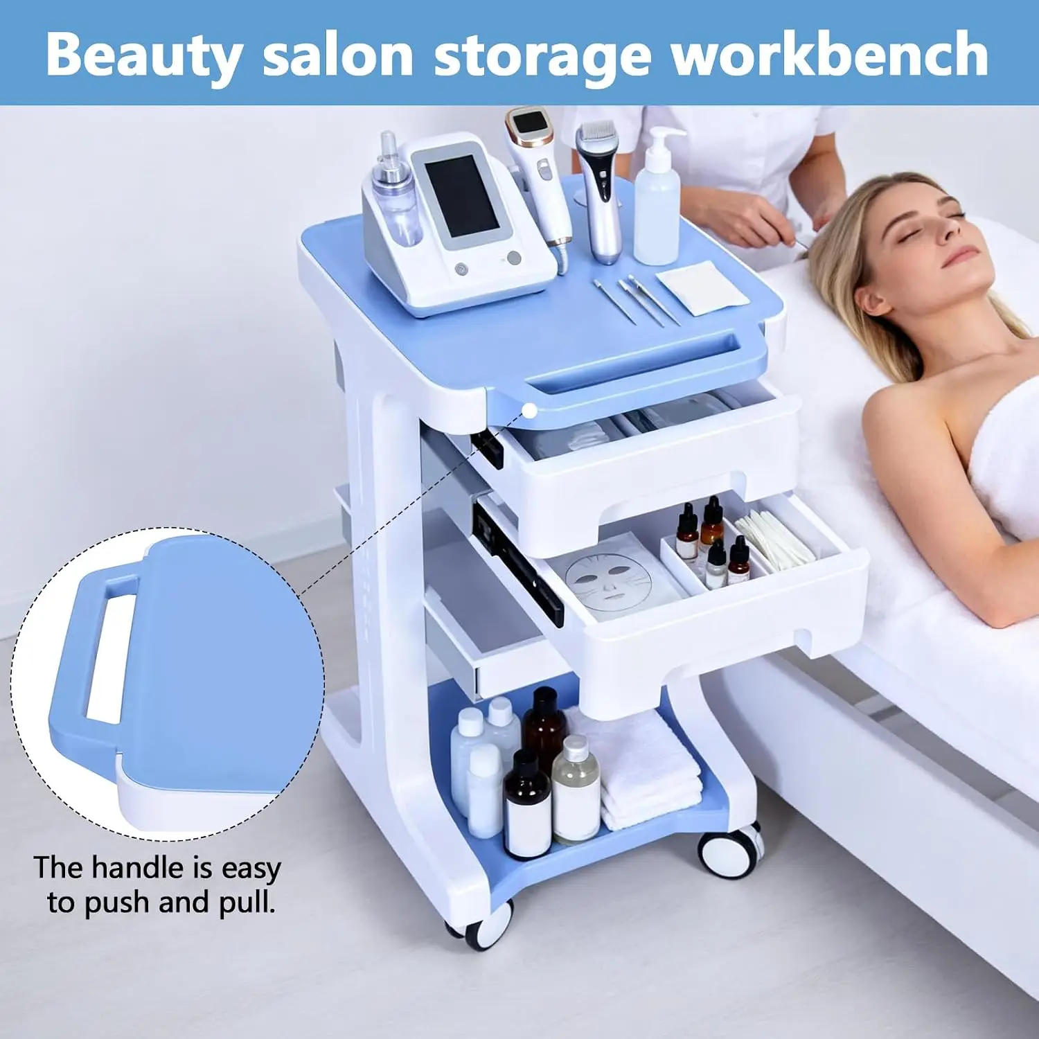 3-laags medische rolwagen met  - Medical Lab Ultrasound recensie en prijs